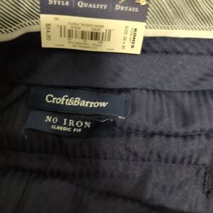 Croft & Barrow Navy Classic Fit Pants